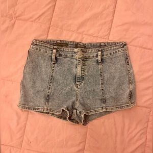 Super High Rise Acid Wash Hot shorts
